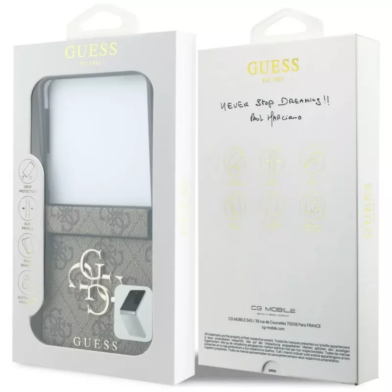 GUESS Big 4G Logo hard case voor Samsung Galaxy Z Flip4 - bruin