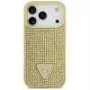 GUESS Rhinestone Triangle Logo hoesje voor iPhone 17 Pro - goud