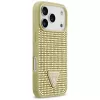 GUESS Rhinestone Triangle Logo hoesje voor iPhone 17 Pro - goud