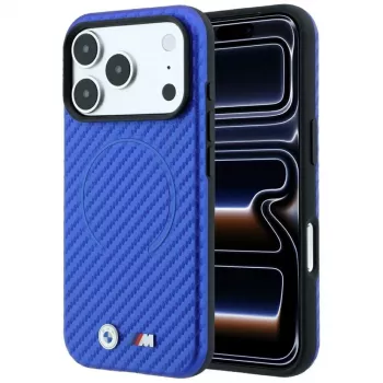BMW M Carbon Printed Ring MagSafe hoesje voor iPhone 18 Pro Max / 17 Pro Max - blauw