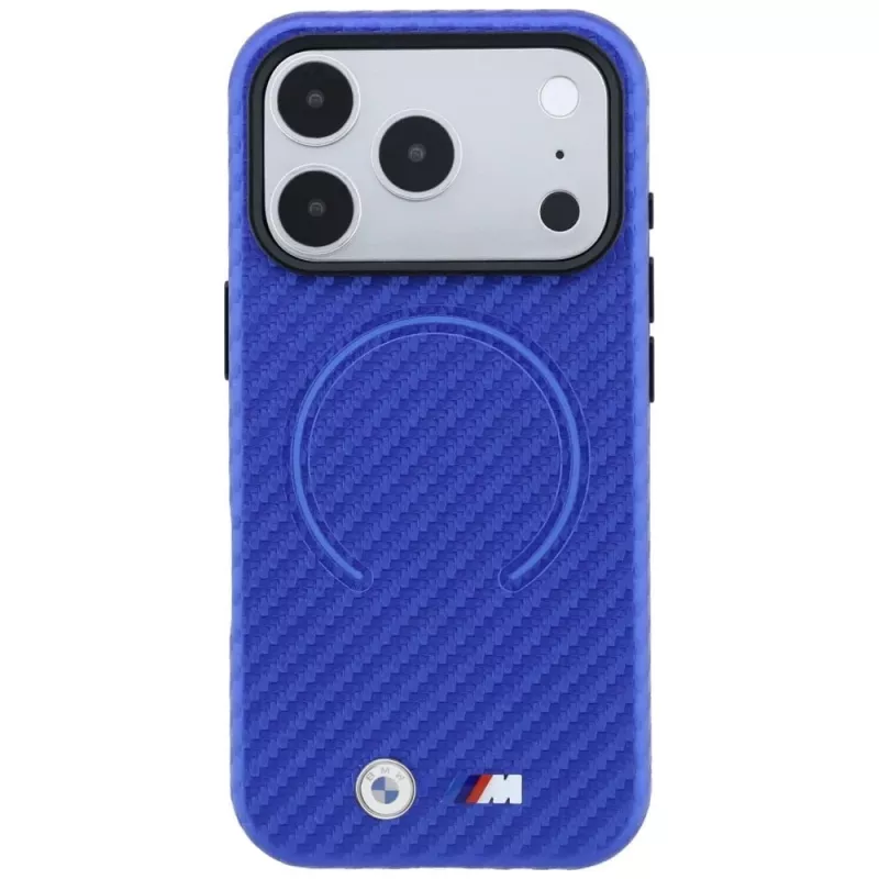 BMW M Carbon Printed Ring MagSafe hoesje voor iPhone 18 Pro Max / 17 Pro Max - blauw