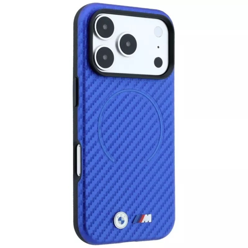 BMW M Carbon Printed Ring MagSafe hoesje voor iPhone 18 Pro Max / 17 Pro Max - blauw
