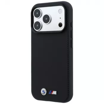 BMW M Quadrille Kevlar metaal-logo MagSafe hoesje voor iPhone 18 Pro / 17 Pro - zwart