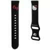Hello Kitty universele siliconen armband met Kitty-kop-design, zwart, 20mm
