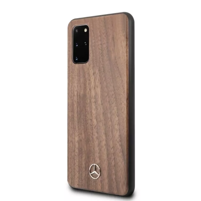 Mercedes-Benz Wood Line walnoot hardcase voor Samsung Galaxy S20+ (SM-G985) - bruin