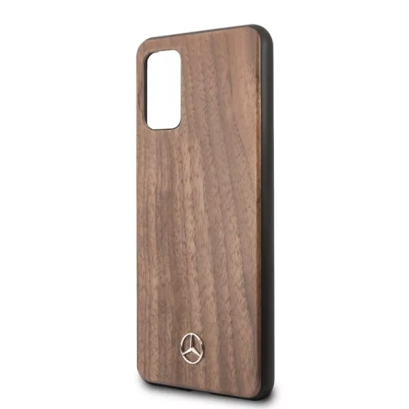 Mercedes-Benz Wood Line walnoot hardcase voor Samsung Galaxy S20+ (SM-G985) - bruin