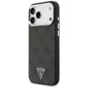 GUESS 4G Triangle Logo MagSafe-hoes voor iPhone 18 Pro Max / 17 Pro Max - zwart & zilver