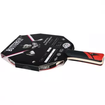 Butterfly Ovtcharov Black tafeltennisbat - concave greep, Wakaba rubbers, 5-laags hout, ITTF-goedgekeurd