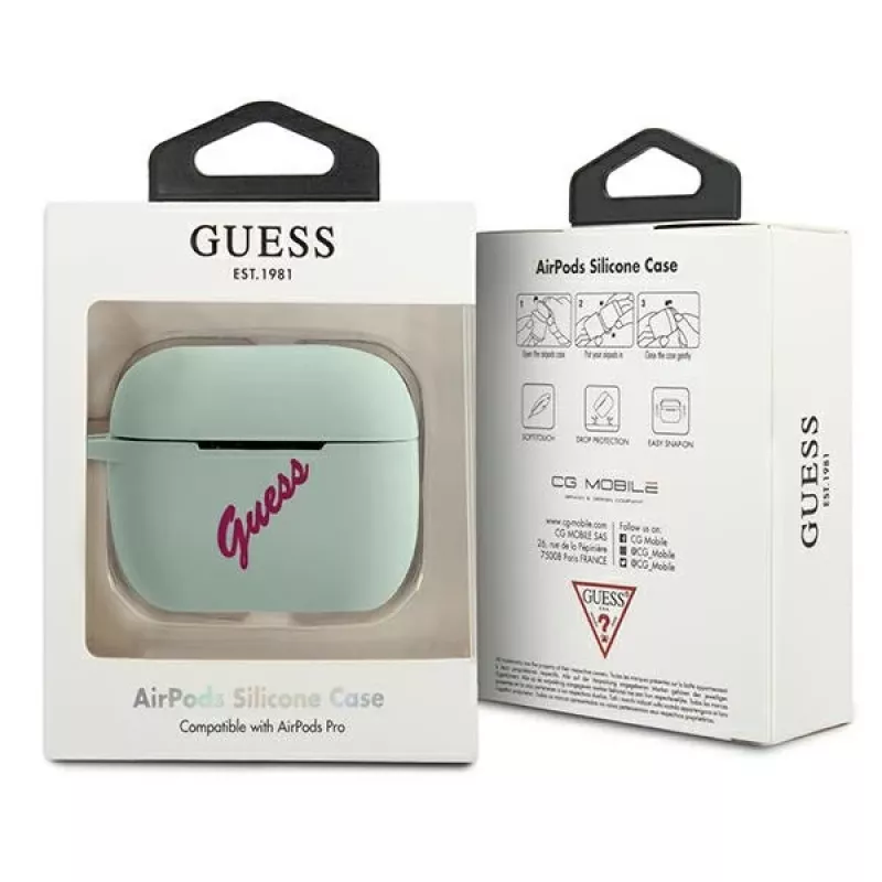 GUESS Vintage siliconenhoes voor AirPods Pro - blauw fuchsia