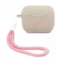GUESS Vintage siliconenhoes voor Apple AirPods Pro - grijs roze