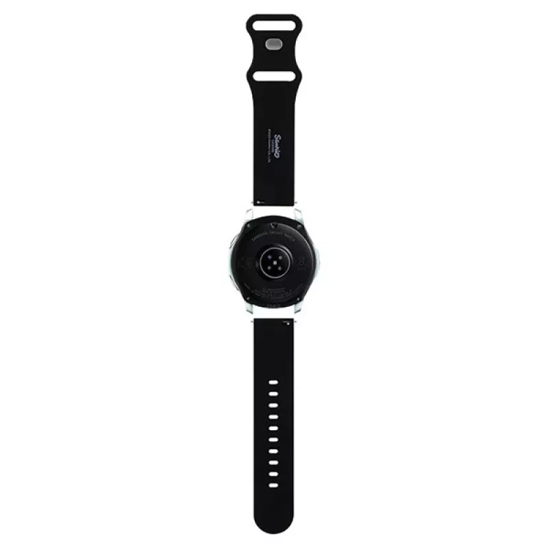 Hello Kitty siliconen armband met Kitty-kop voor smartwatches, 22 mm, zwart