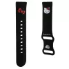 Hello Kitty siliconen armband met Kitty-kop voor smartwatches, 22 mm, zwart