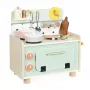Janod Shiny Grandma houten speelkeuken met 9 accessoires, roze/grijs