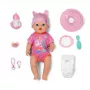 ZAPF CREATION Baby born Emma Click & Play 43 cm interactieve pop met roze rompertje en hoed