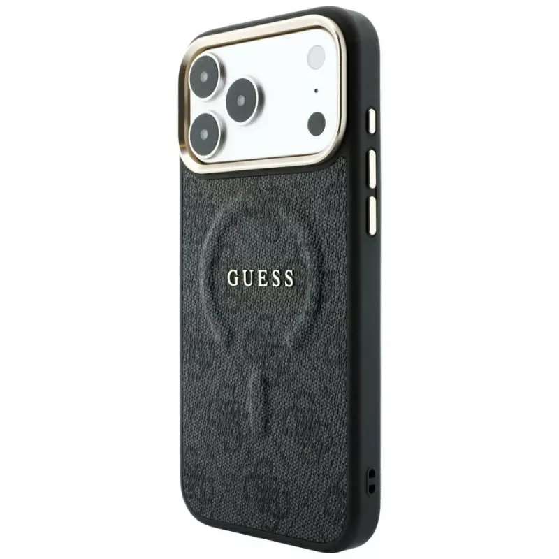 GUESS Embossed 4G Classic MagSafe hoes voor iPhone 17 Pro / 18 Pro - zwart