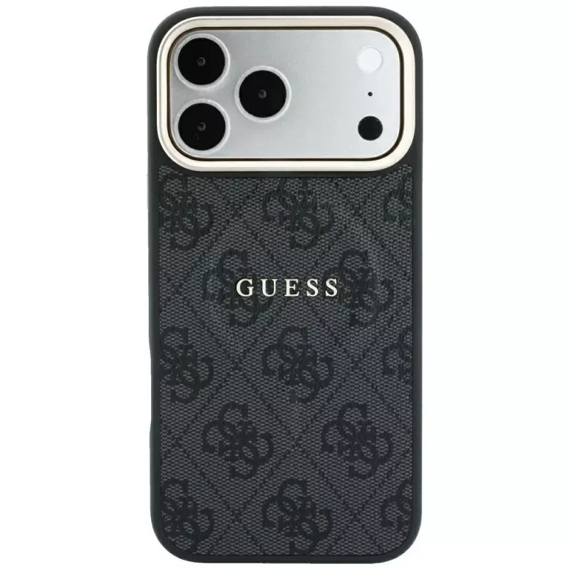 GUESS Embossed 4G Classic MagSafe hoes voor iPhone 17 Pro / 18 Pro - zwart