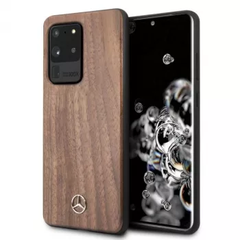 Mercedes-Benz Wood Line walnoot hardcase voor Samsung Galaxy S20 Ultra (G988) - bruin