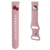 Hello Kitty Universele Siliconen Armband met Kitty-Koofd Motief, Roze, 20 mm
