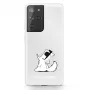 Karl Lagerfeld KLHCS21LCFNRC Galaxy S21 Ultra Transparante Hardcase met Choupette Fun Design