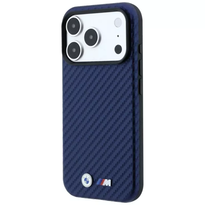 BMW M Carbon Metal Logo MagSafe Hoesje voor iPhone 18 Pro / 17 Pro - Navy