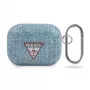 GUESS Jeans Collection Lichtblauw AirPods Pro Hoesje met Karabijnhaak