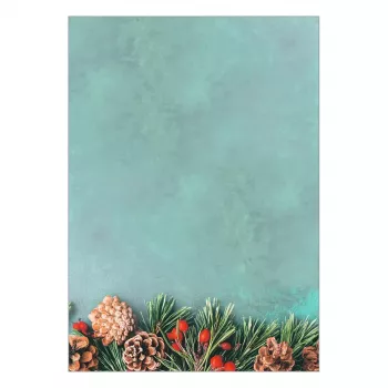 SIGEL DP642 kerstbriefpapier, groen kerstmotief, A4, 90 g/m2, 100 vel