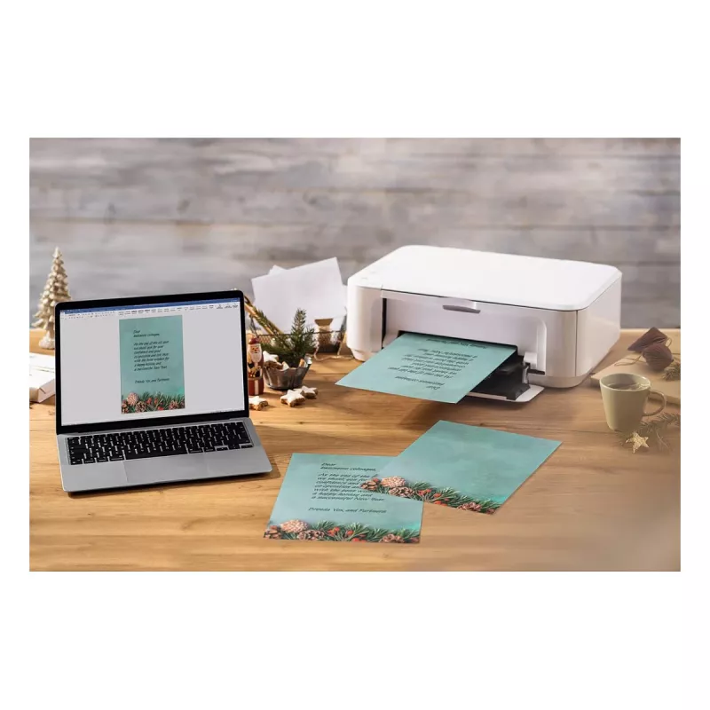 SIGEL DP642 Kerstbriefpapier, groen kerstmotief, A4, 90 g/m2, 100 vellen