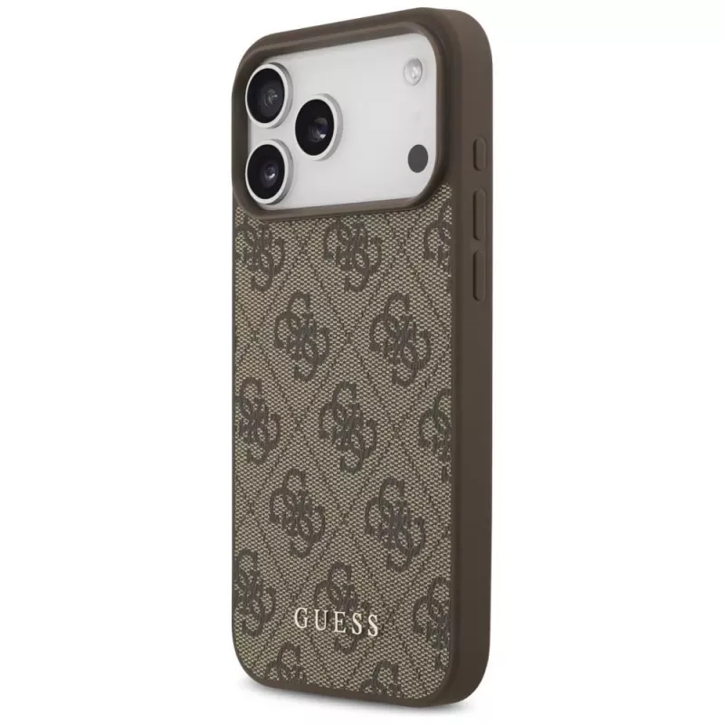 GUESS 4G Classic Hoesje voor iPhone 18 Pro Max / 17 Pro Max - Bruin