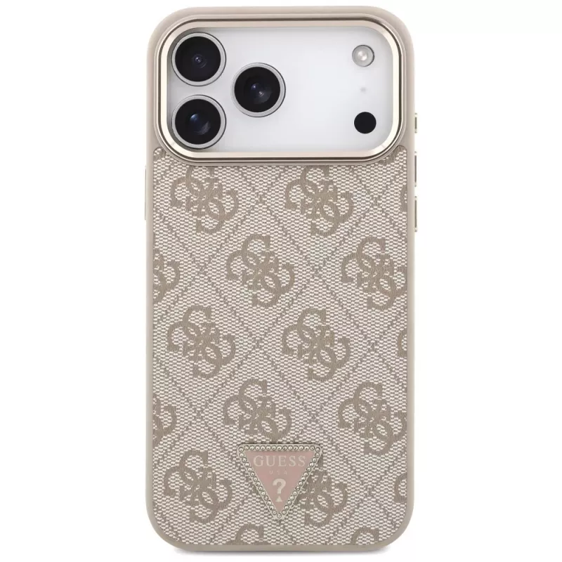GUESS 4G Triangle Logo MagSafe-hoesje voor iPhone 18 Pro Max / 17 Pro Max - roségoud