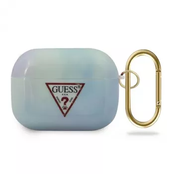 GUESS AirPods Pro hoesje blauw Tie & Dye collectie