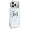 Karl Lagerfeld Liquid Glitter Karl Script Logo MagSafe-hoesje voor iPhone 17 Pro Max, transparant