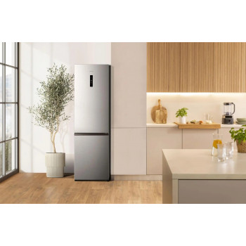 Gorenje NRK620EAXL4 vrijstaande koel-vriescombinatie, 331L totale capaciteit, NoFrost Plus, RVS-look, energieklasse E