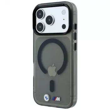 BMW M IML Glossy Metal Logo & Trims MagSafe-hoesje voor iPhone 18 Pro / 17 Pro - zwart
