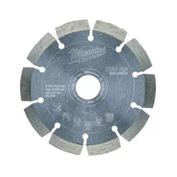 MILWAUKEE DUH diamantschijf 125 mm, gesegmenteerd, droog snijden voor beton, steen, metselwerk