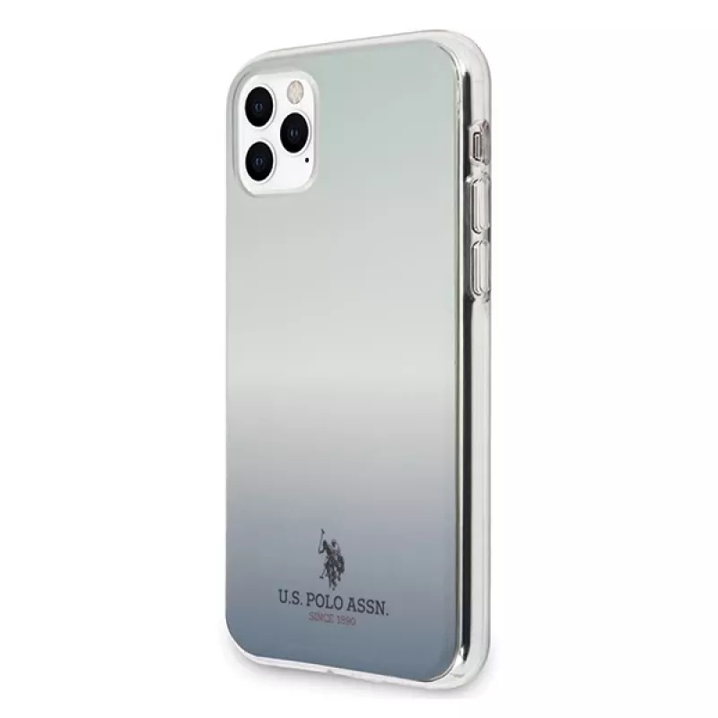 U.S. POLO ASSN. US Polo USHCN58TRDGLB iPhone 11 Pro blauwe gradientpatroon achterkantcover