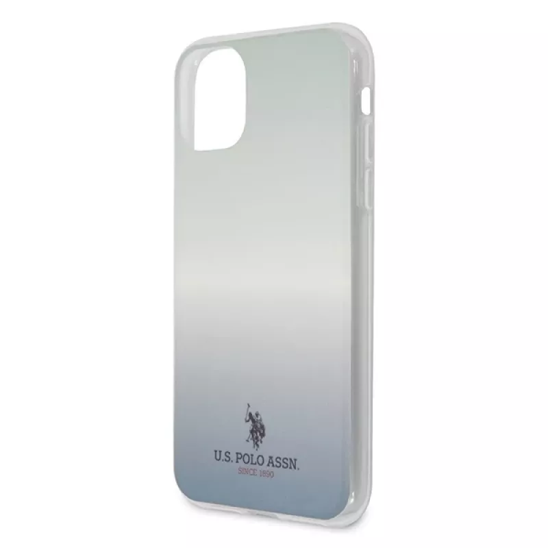 U.S. POLO ASSN. US Polo USHCN58TRDGLB iPhone 11 Pro blauwe gradientpatroon achterkantcover