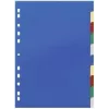 DURABLE 674027 A4 documenttabs 1-10, polypropyleen, 10-delig, universele perforatie, gemengde kleuren