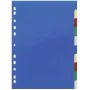 DURABLE 674027 A4 documenttabs 1-10, polypropyleen, 10-delig, universele perforatie, gemengde kleuren