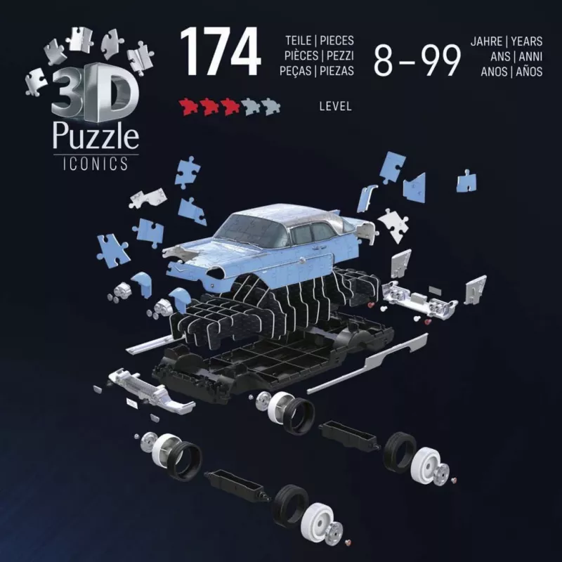 Ravensburger 3D-puzzel Iconics: Cadillac Eldorado Brougham (162 stukjes)