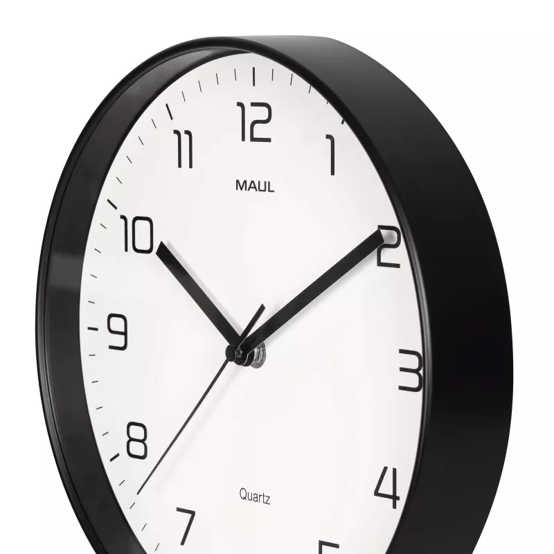 MAULdrip wandklok 25 cm kwarts zwart