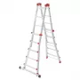 Hailo M80 4x5 sporten multifunctionele combinatieladder, aluminium, 20 sporten, 150 kg, EN 131 Professional