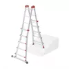 Hailo M80 4x5 sporten multifunctionele combinatieladder, aluminium, 20 sporten, 150 kg, EN 131 Professional