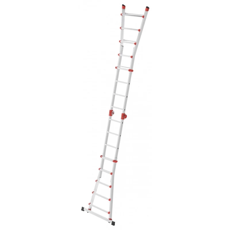 Hailo M80 4x5 sporten multifunctionele combinatieladder, aluminium, 20 sporten, 150 kg, EN 131 Professional