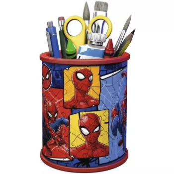 RAVENSBURGER 3D puzzel pennenhouder Spider-Man - 54 stukjes, officieel Marvel, Easy Click
