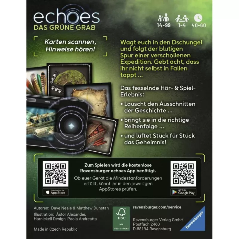 Ravensburger echoes Het groene graf audio mystery spel