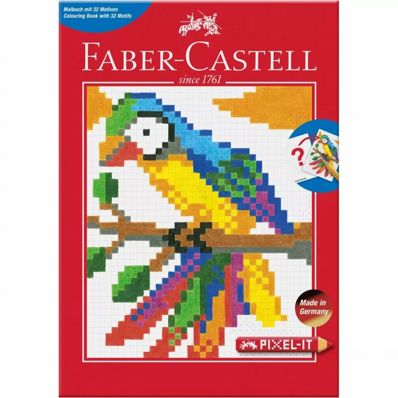 FABER-CASTELL Pixel-it kleurboek met 32 motieven (201572)