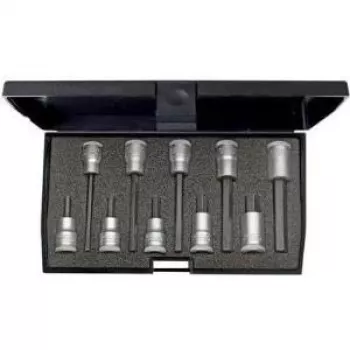 GEDORE 1509918 10-delige zeskant dopsleutelset 3/8 inch aandrijving (10 mm) H4-H17 in metalen koffer