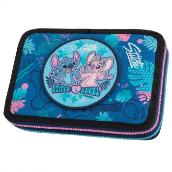 McNeill voorgevulde etui XL met 2 ritsen Disney Stitch