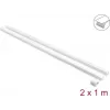 Delock zelfklevende kabelgoot met schuifdeksel 24 x 14 mm incl. verbinder - 1 m lengte, 2-pack, wit