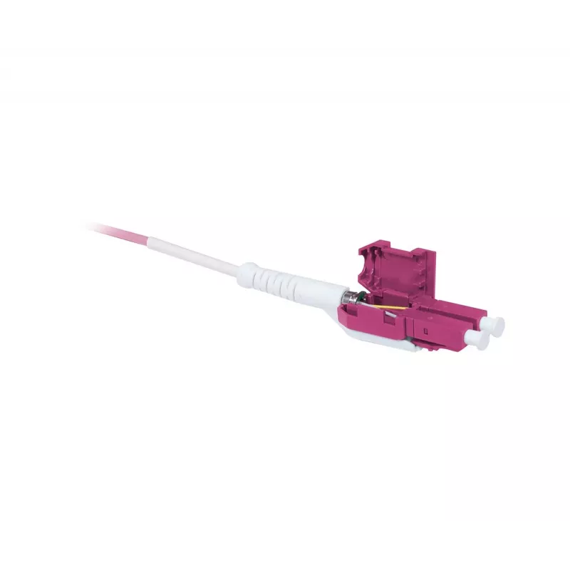 SYNERGY21 OM4 LC naar LC duplex uniboot push-pull glasvezel-patchkabel, 5m, aqua, LSZH, 2mm
